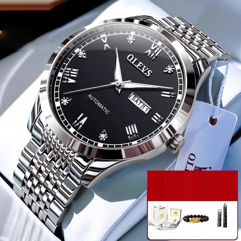 Men's Automatic Mechanical Watch — Self-Winding, Waterproof & Night Light