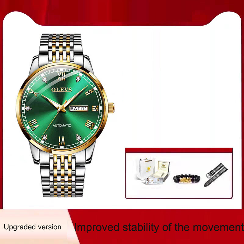 Men's Automatic Mechanical Watch — Self-Winding, Waterproof & Night Light