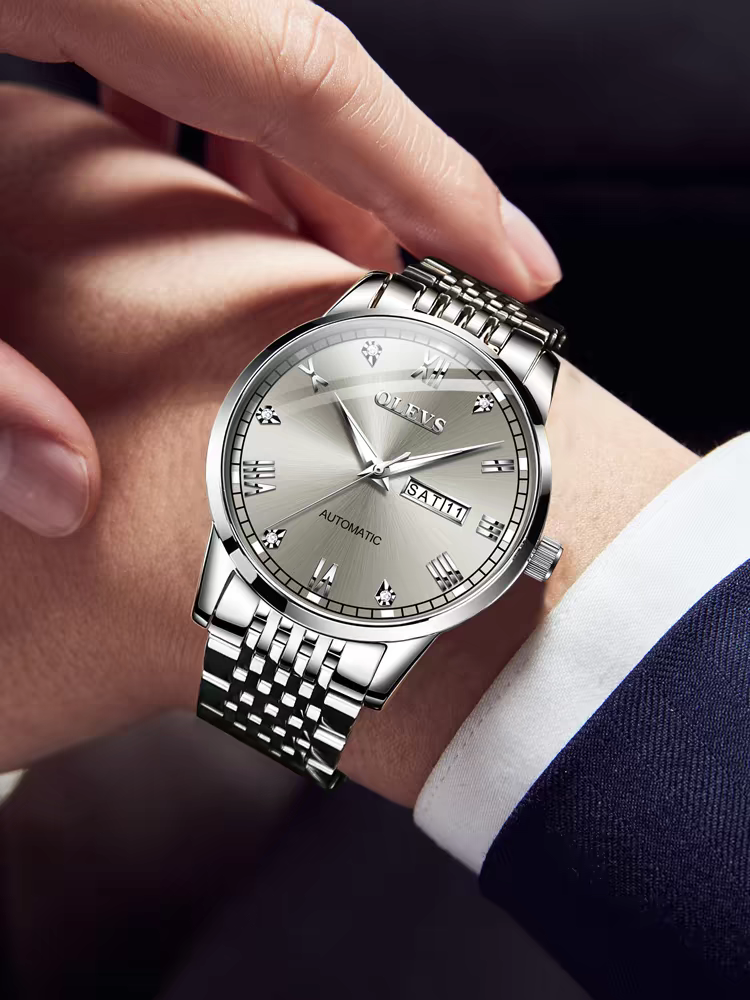 Men's Automatic Mechanical Watch — Self-Winding, Waterproof & Night Light