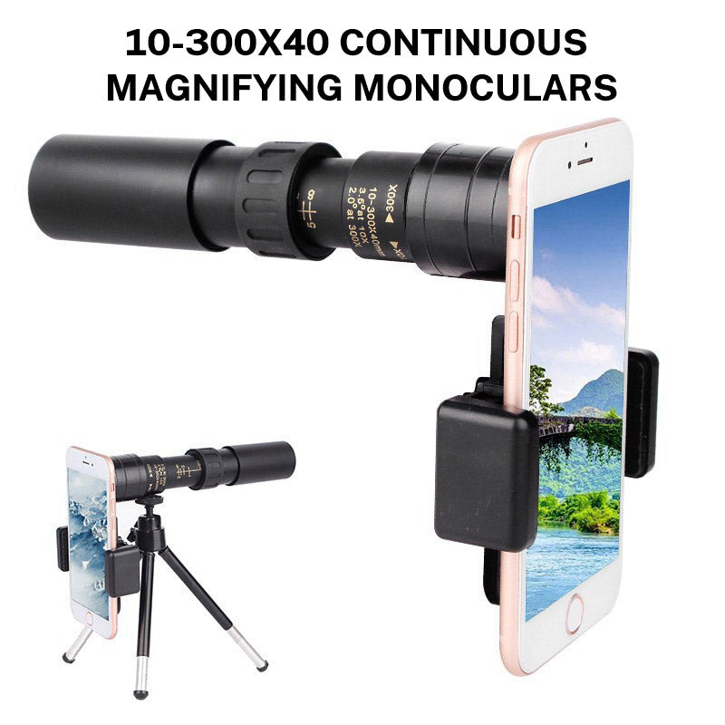 10-30×25 HD Zoom Monocular Telescope — Portable Long Range Spyglass for Hunting & Outdoor