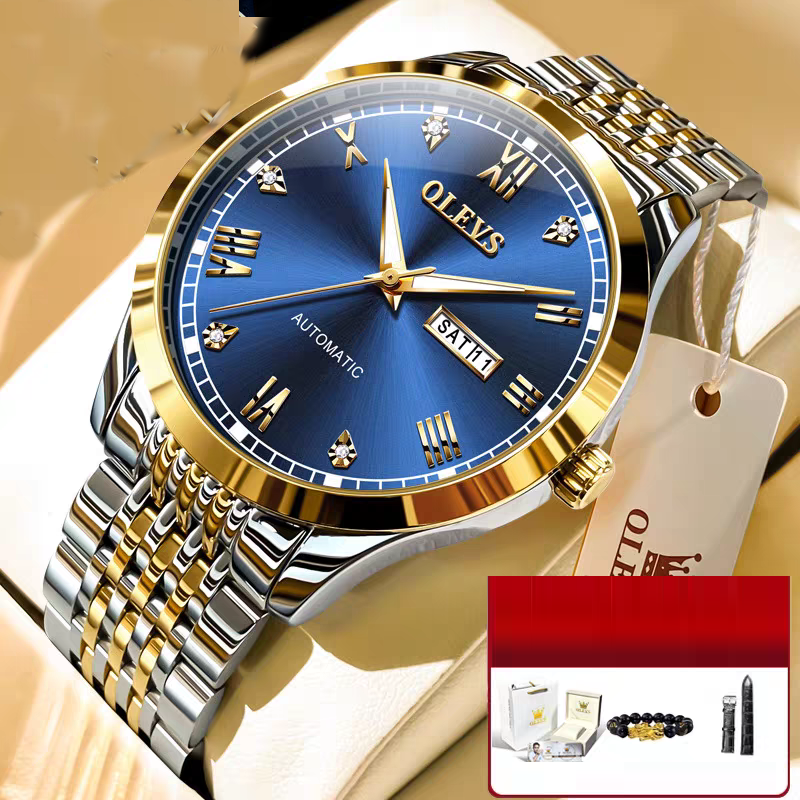 Men's Automatic Mechanical Watch — Self-Winding, Waterproof & Night Light