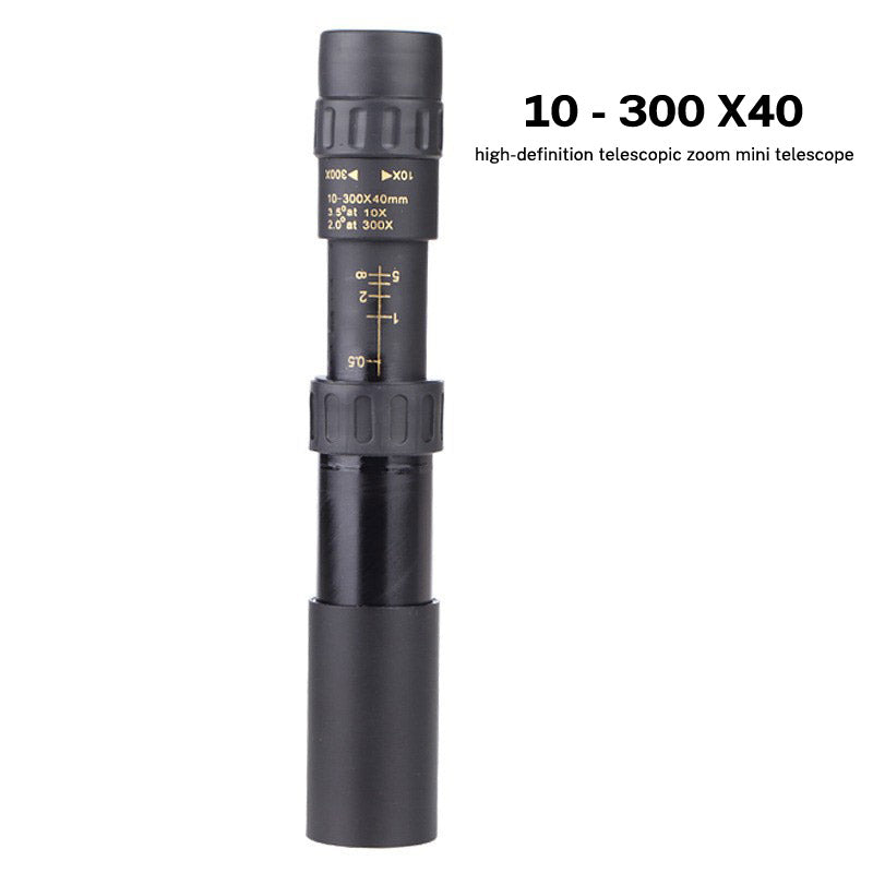 10-30×25 HD Zoom Monocular Telescope — Portable Long Range Spyglass for Hunting & Outdoor
