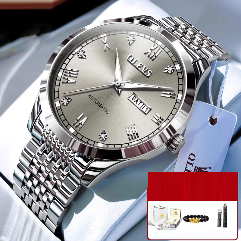 Men's Automatic Mechanical Watch — Self-Winding, Waterproof & Night Light