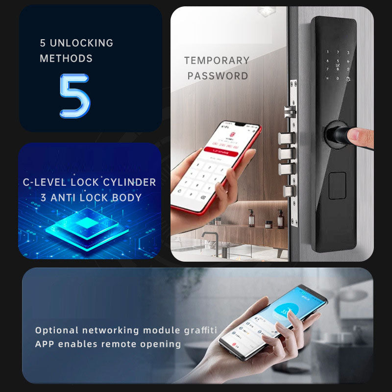 Smart Fingerprint Door Lock — Keyless Biometric Security