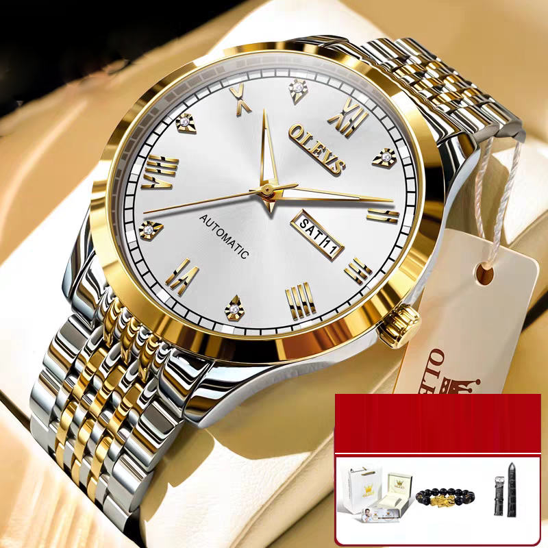 Men's Automatic Mechanical Watch — Self-Winding, Waterproof & Night Light