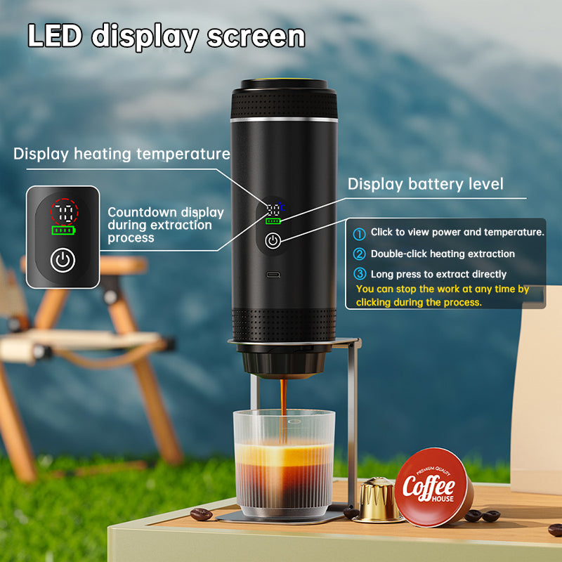 Portable Espresso Machine – 3-in-1 Digital Coffee Maker | 20 BAR | Travel, Camping & Office