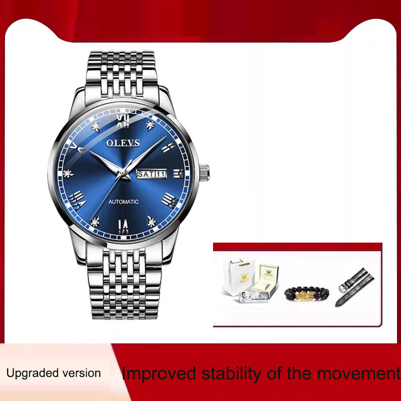 Men's Automatic Mechanical Watch — Self-Winding, Waterproof & Night Light