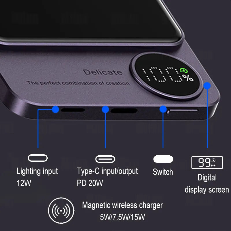 MagSafe Magnetic Power Bank — 15W Wireless Fast Charger | 5000mAh & 10000mAh