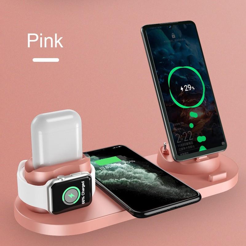6-in-1 Wireless Charging Station – Fast Charge iPhone, Apple Watch, AirPods & Android
