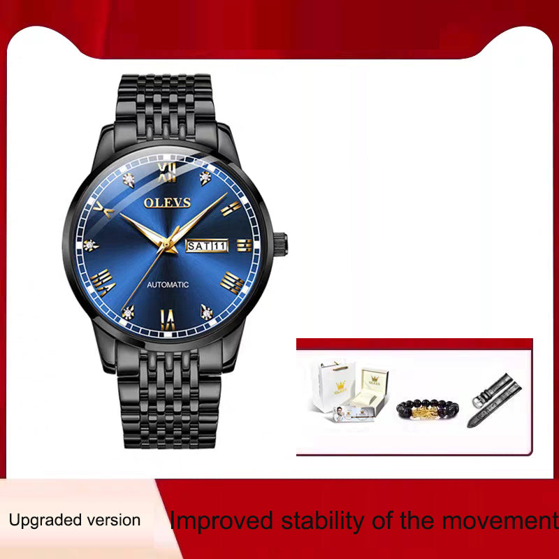 Men's Automatic Mechanical Watch — Self-Winding, Waterproof & Night Light