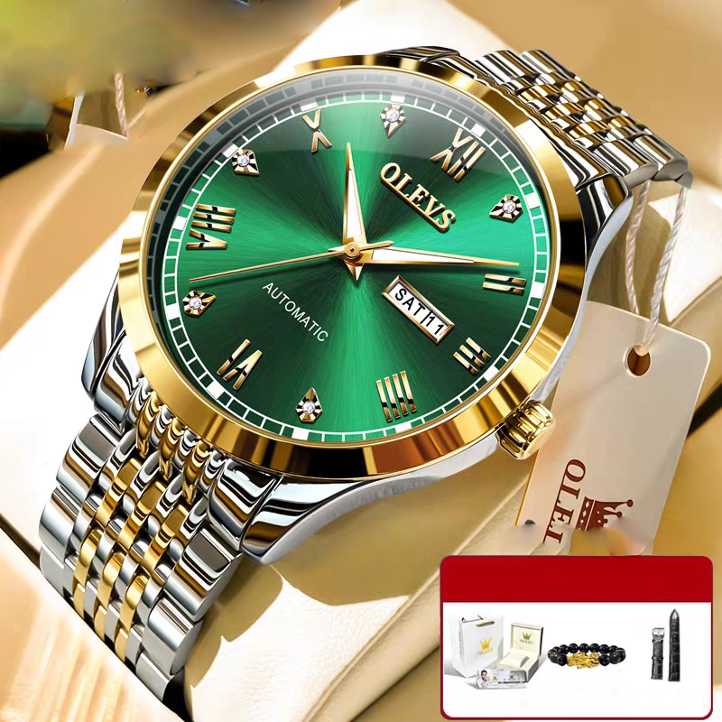 Men's Automatic Mechanical Watch — Self-Winding, Waterproof & Night Light