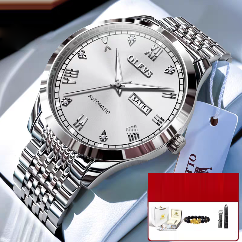 Men's Automatic Mechanical Watch — Self-Winding, Waterproof & Night Light