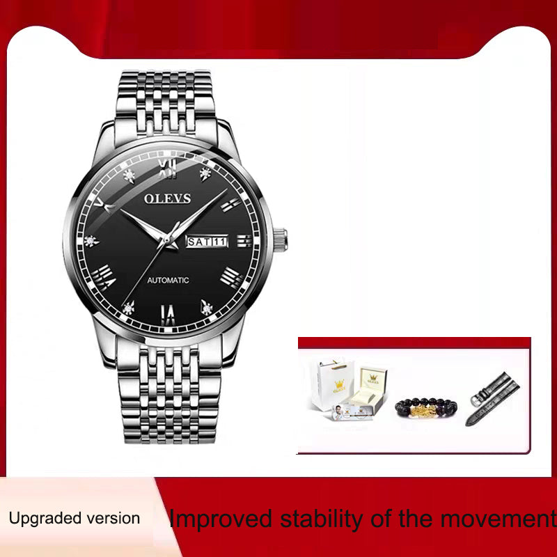 Men's Automatic Mechanical Watch — Self-Winding, Waterproof & Night Light