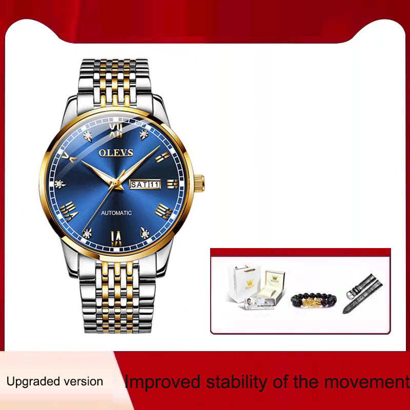 Men's Automatic Mechanical Watch — Self-Winding, Waterproof & Night Light