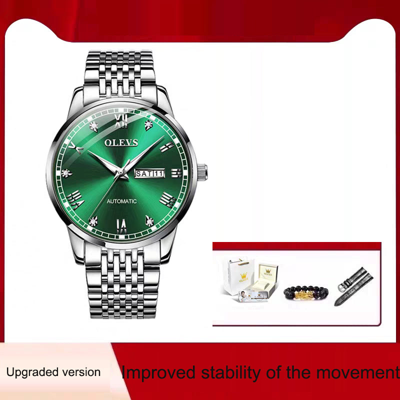 Men's Automatic Mechanical Watch — Self-Winding, Waterproof & Night Light