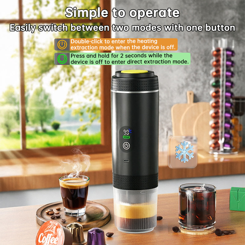 Portable Espresso Machine – 3-in-1 Digital Coffee Maker | 20 BAR | Travel, Camping & Office