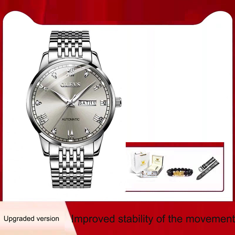 Men's Automatic Mechanical Watch — Self-Winding, Waterproof & Night Light