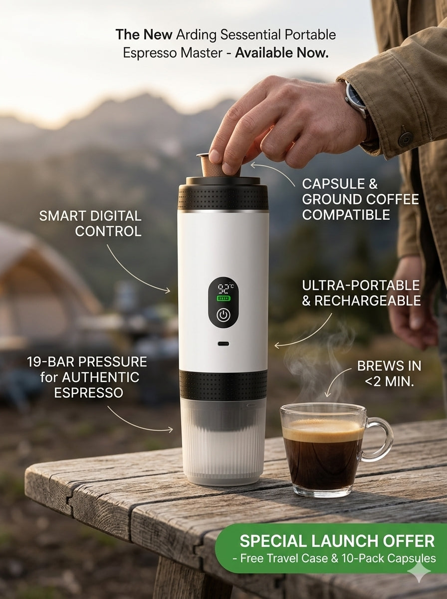 Portable Espresso Machine – 3-in-1 Digital Coffee Maker | 20 BAR | Travel, Camping & Office