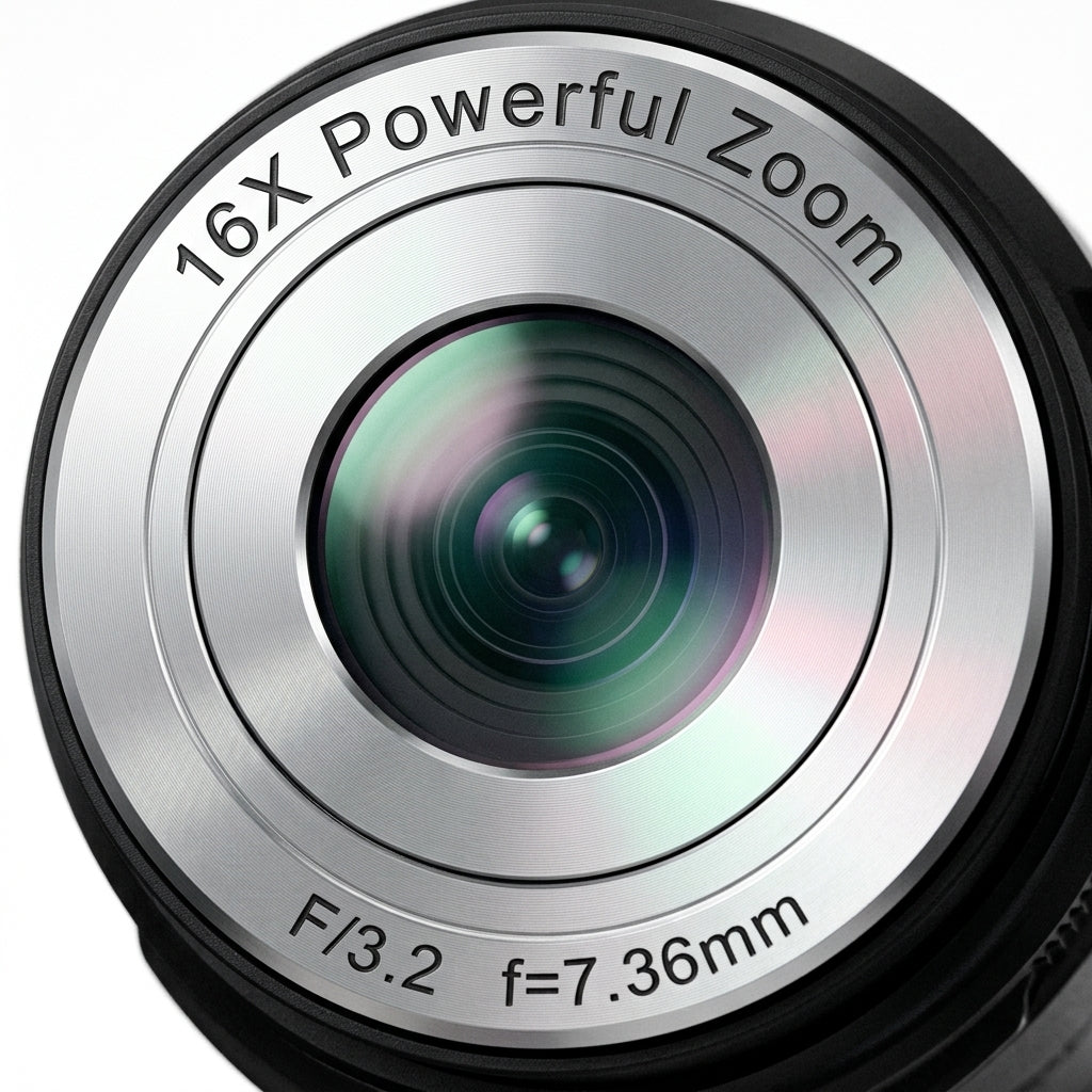Compact CCD Digital Camera — Lens Hardware Detail | Generated by Modelize